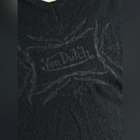 Vintage Von Dutch Top Men’s XL Wool Sweater Made in Italy Rare Y2K Pullover - Picture 5 of 11